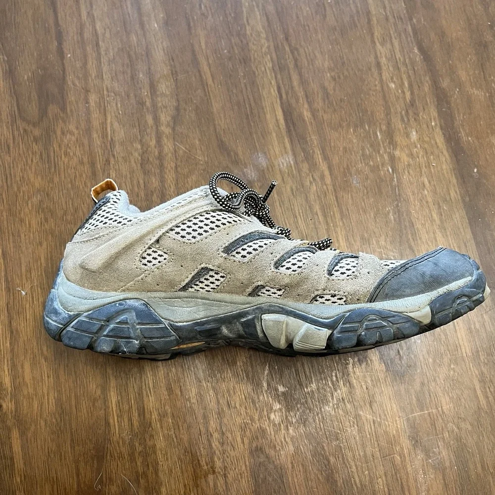 Merrell Moab Ventilator Hiking Shoes Mens 8 Walnut Brown Suede Mesh J86595
